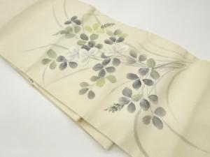 作家物　絽萩模様刺繍名古屋帯